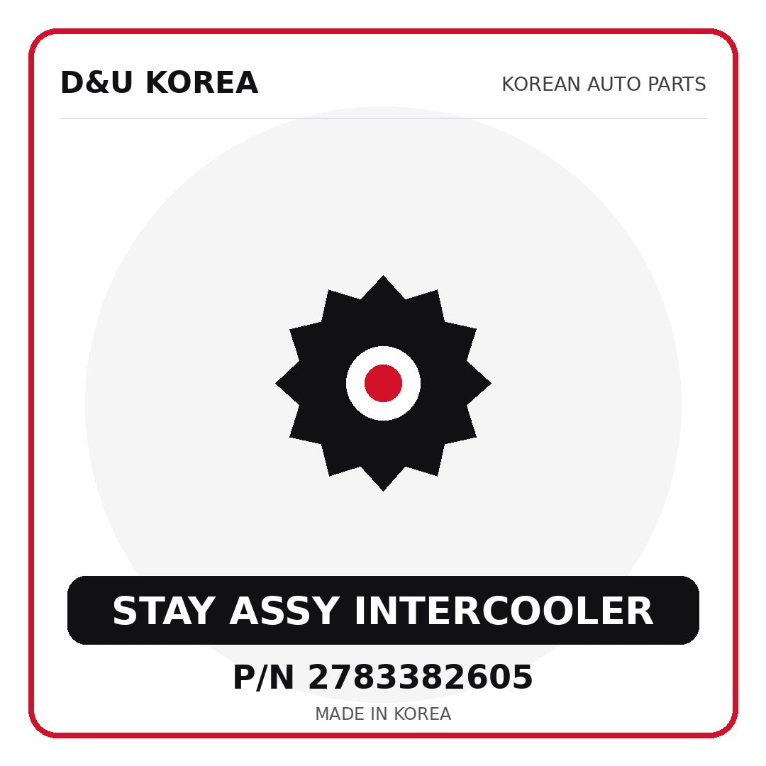 Genuine Mobis STAY ASSY INTERCOOLER 2783382605 - Korean auto parts from D&U Korea