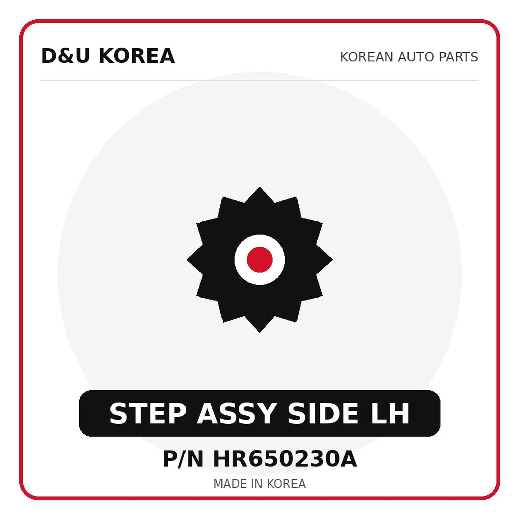 Genuine Mobis STEP ASSY SIDE LH HR650230A for Korean vehicles | D&U Korea