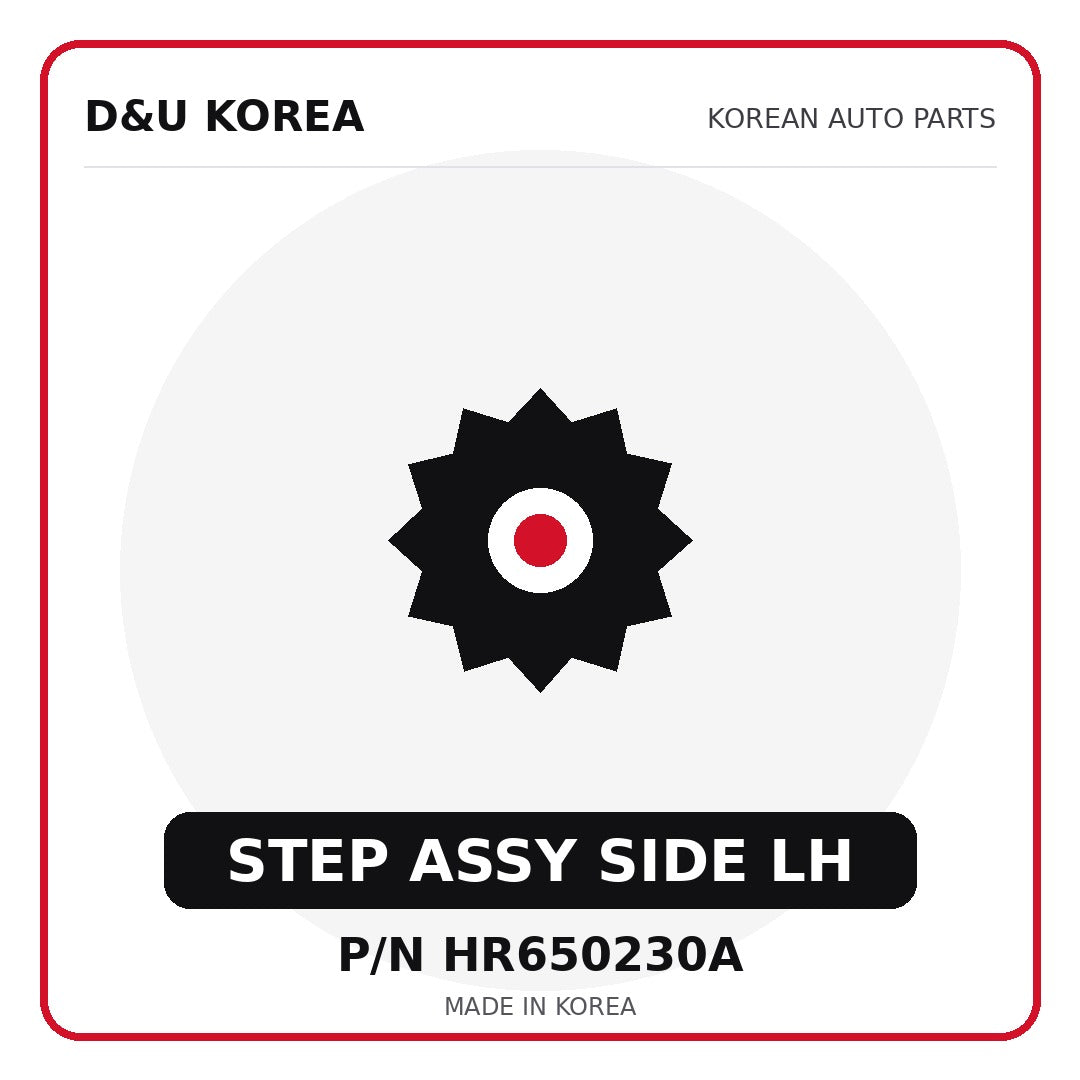 Genuine Mobis STEP ASSY SIDE LH HR650230A for Korean vehicles | D&U Korea