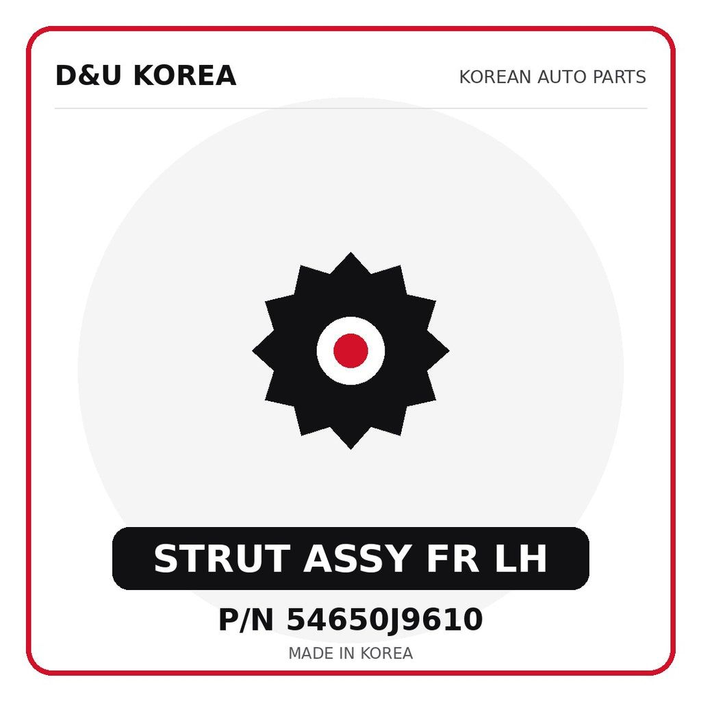 Genuine Mobis STRUT ASSY FR LH 54650J9610 - Korean auto parts from D&U Korea