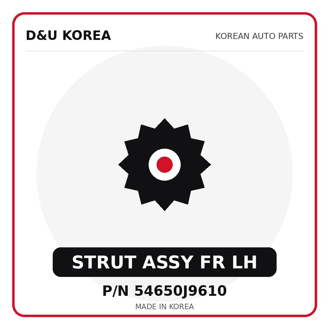 Genuine Mobis STRUT ASSY FR LH 54650J9610 - Korean auto parts from D&U Korea