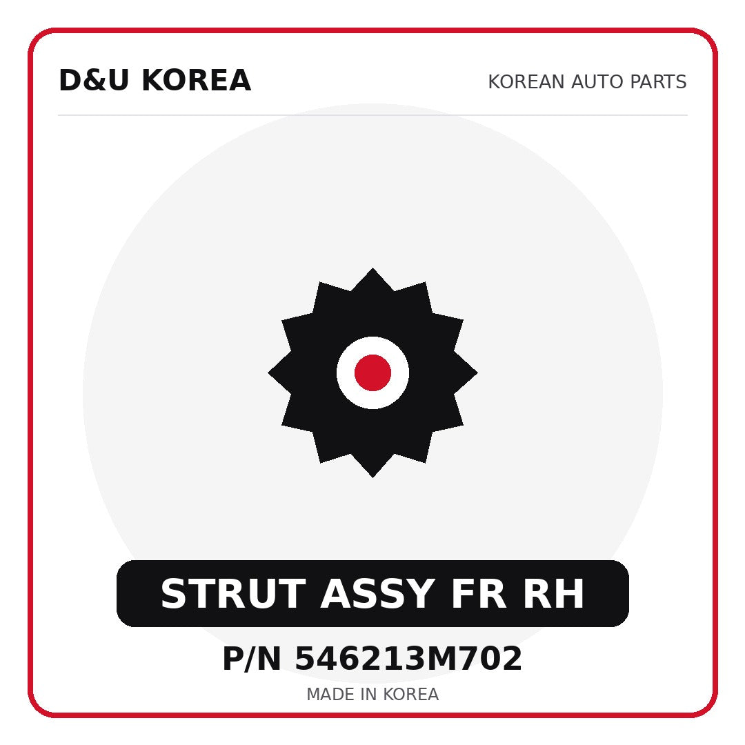Genuine Mobis STRUT ASSY FR RH 546213M702 - Korean auto parts from D&U Korea