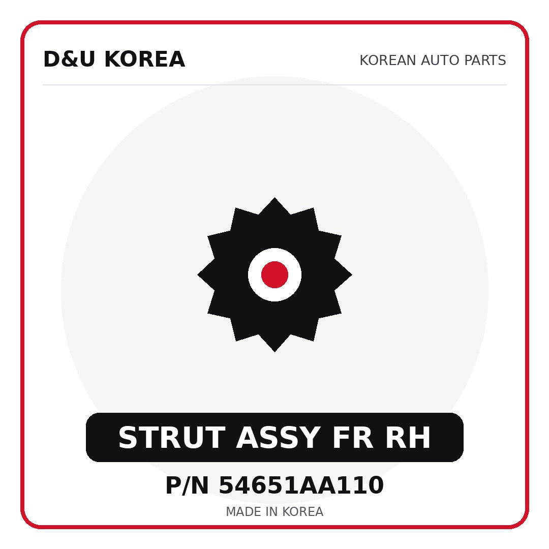 Genuine Mobis STRUT ASSY FR RH 54651AA110 for Korean vehicles | D&U Korea