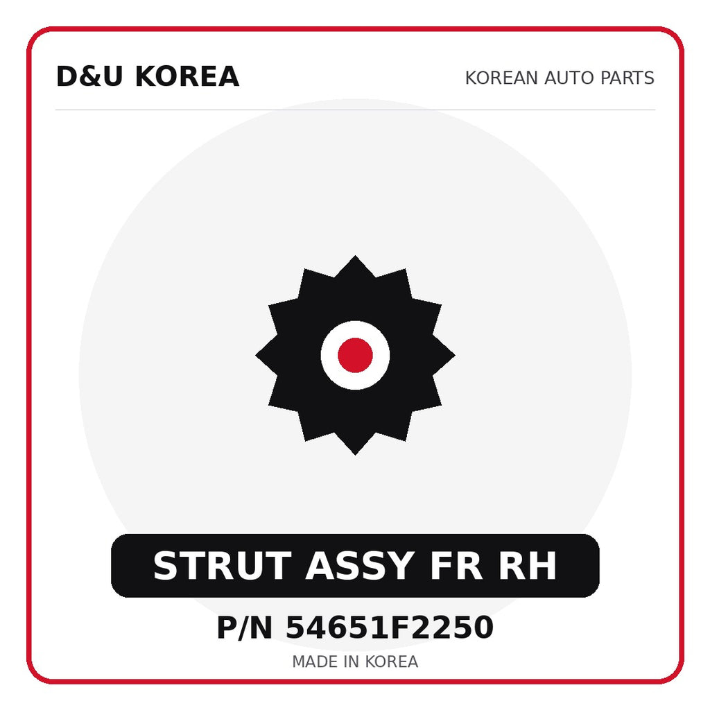 Genuine Mobis STRUT ASSY FR RH 54651F2250 for Korean vehicles | D&U Korea