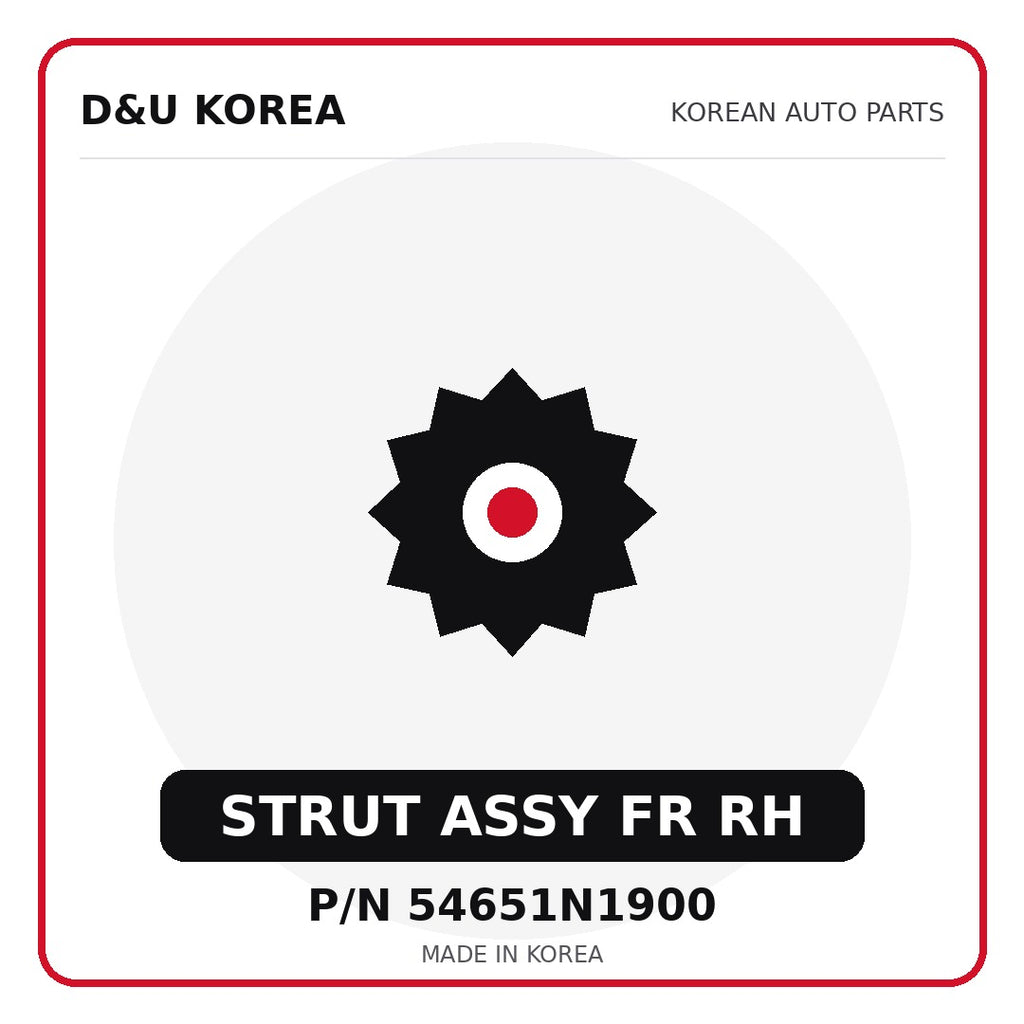 Genuine Mobis STRUT ASSY FR RH 54651N1900 - Korean auto parts from D&U Korea