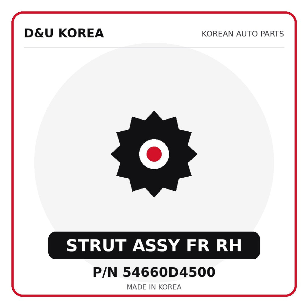 Genuine Mobis STRUT ASSY FR RH 54660D4500 for Korean vehicles | D&U Korea