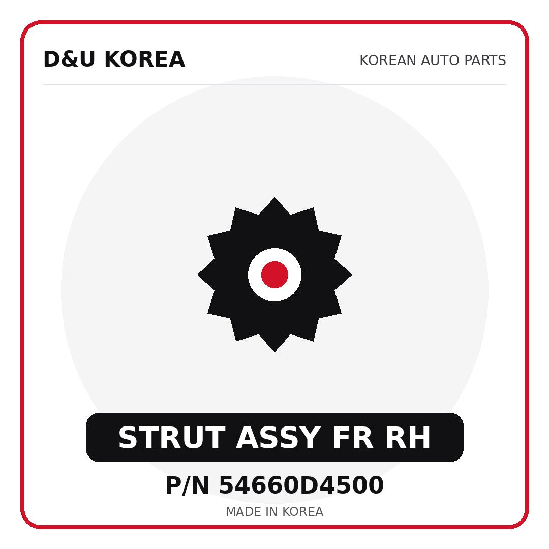 Genuine Mobis STRUT ASSY FR RH 54660D4500 for Korean vehicles | D&U Korea
