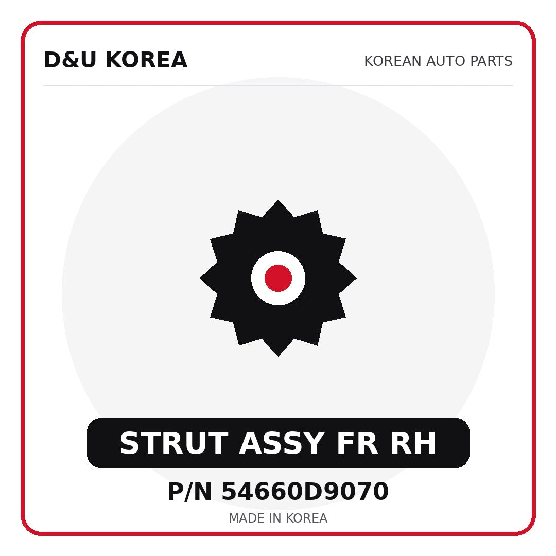 Genuine Mobis STRUT ASSY FR RH 54660D9070 - Korean auto parts from D&U Korea