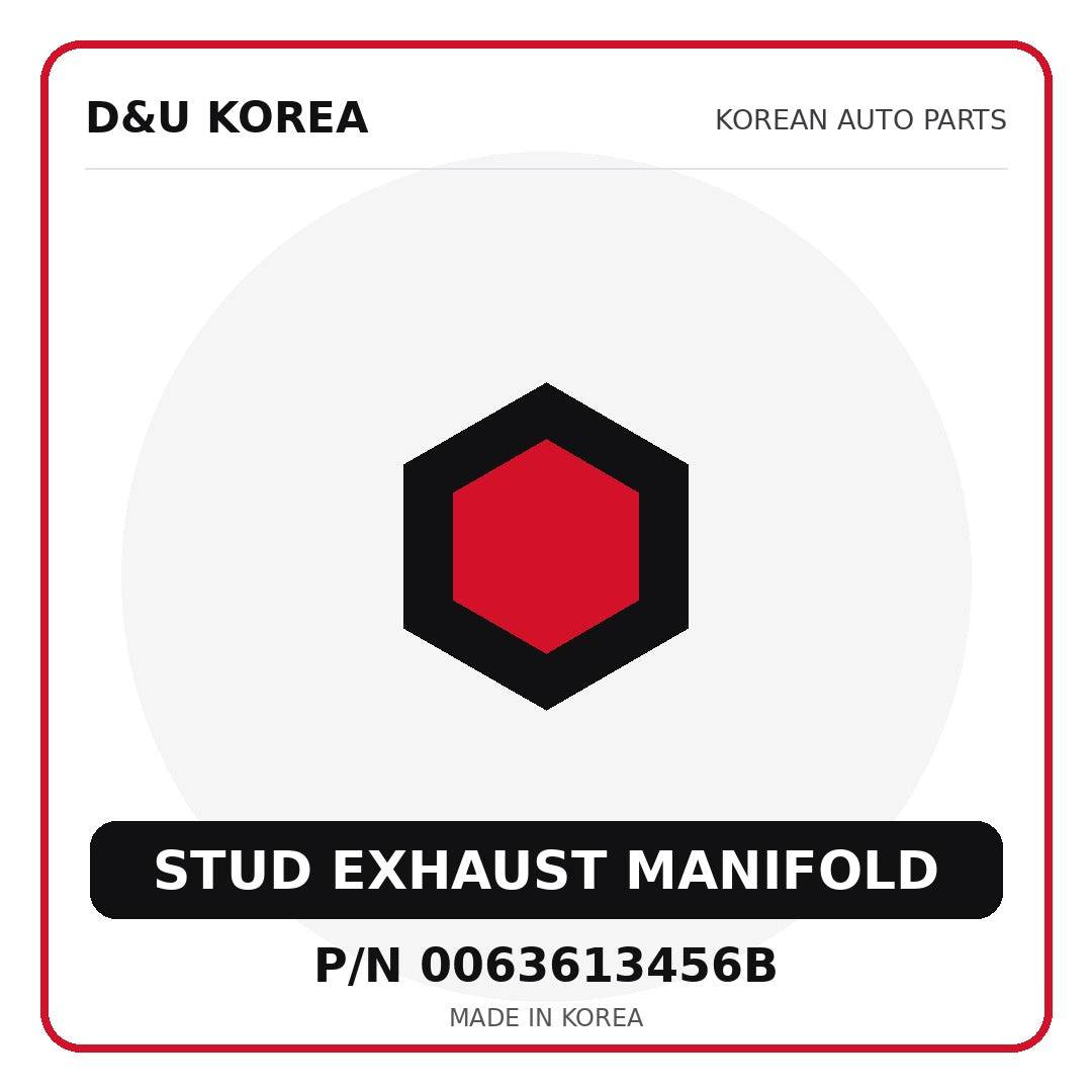 Genuine Mobis STUD EXHAUST MANIFOLD 0063613456B for Korean vehicles | D&U Korea