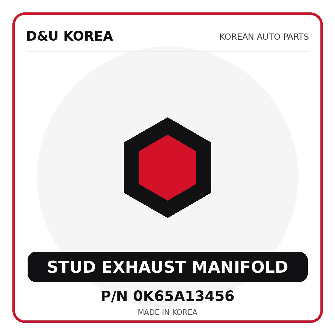 Genuine Mobis STUD EXHAUST MANIFOLD 0K65A13456 - Korean auto parts from D&U Korea