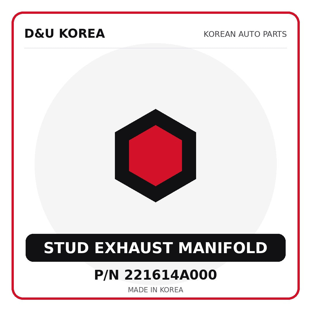 Genuine Mobis STUD EXHAUST MANIFOLD 221614A000 - Korean auto parts from D&U Korea