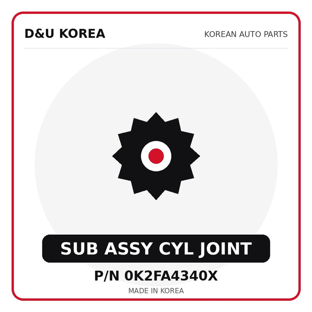 Genuine Mobis SUB ASSY CYL JOINT 0K2FA4340X - Korean auto parts from D&U Korea