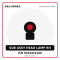 Genuine Mobis SUB ASSY HEAD LAMP RH 92104T4100 - Korean auto parts from D&U Korea