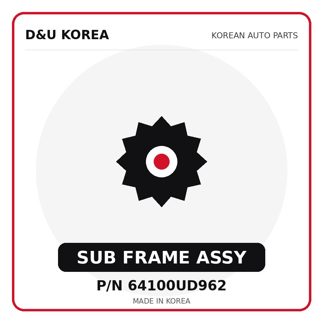 Genuine Mobis SUB FRAME ASSY 64100UD962 - Korean auto parts from D&U Korea