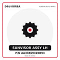 Genuine Mobis SUNVISOR ASSY LH AA33E69320B93 for Korean vehicles | D&U Korea