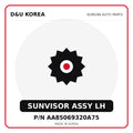 Genuine Mobis SUNVISOR ASSY LH AA85069320A75 for Korean vehicles | D&U Korea
