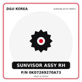 Genuine Mobis SUNVISOR ASSY RH 0K07269270A73 for Korean vehicles | D&U Korea