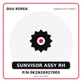 Genuine Mobis SUNVISOR ASSY RH 0K2N26927005 - Korean auto parts from D&U Korea