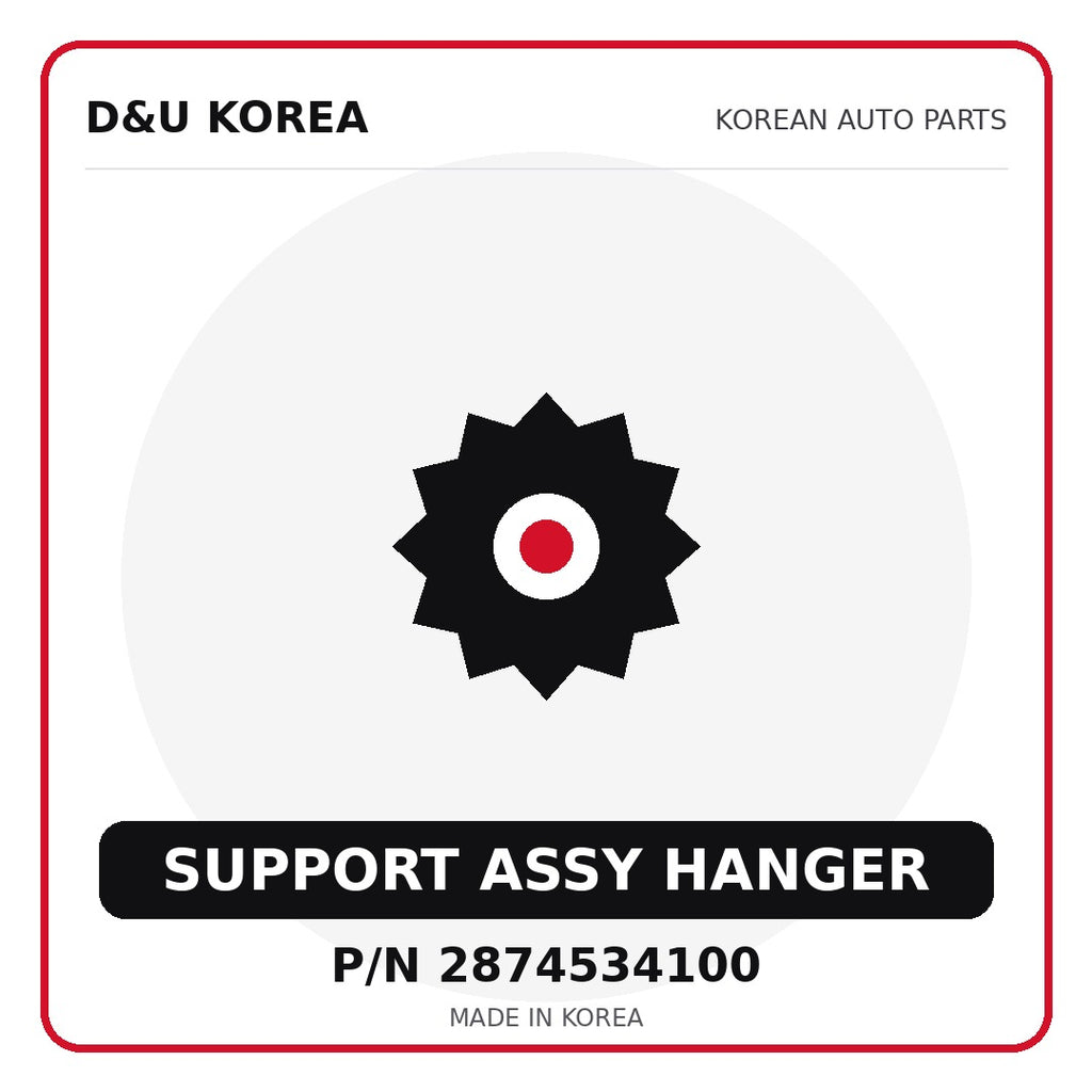Genuine Mobis SUPPORT ASSY HANGER 2874534100 - Korean auto parts from D&U Korea