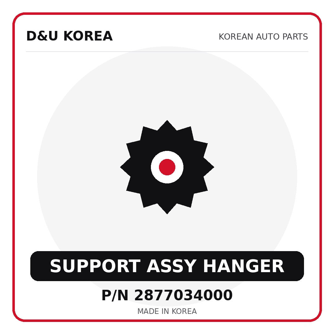 Genuine Mobis SUPPORT ASSY HANGER 2877034000 for Korean vehicles | D&U Korea
