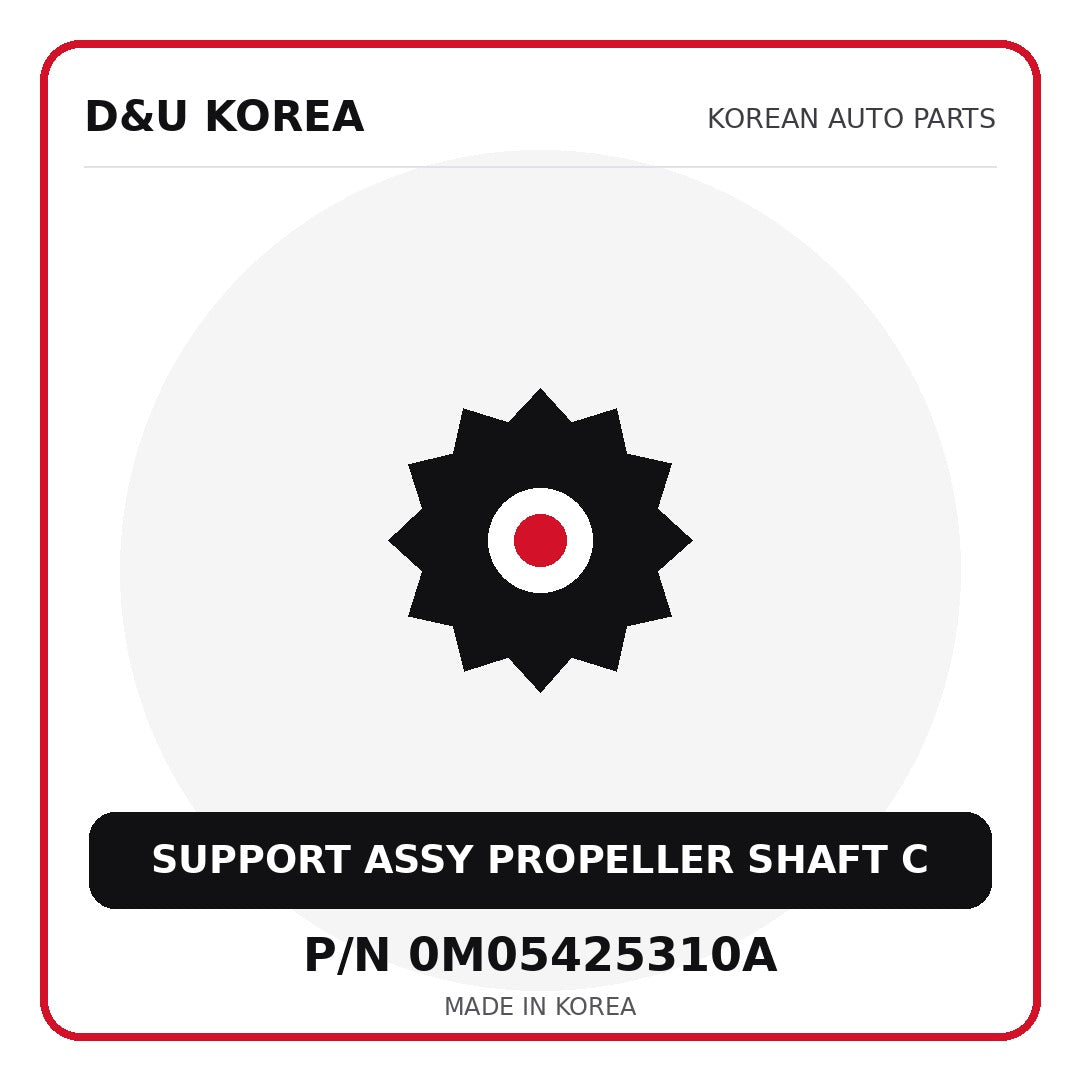 Genuine Mobis SUPPORT ASSY PROPELLER SHAFT C 0M05425310A - Korean auto parts from D&U Korea