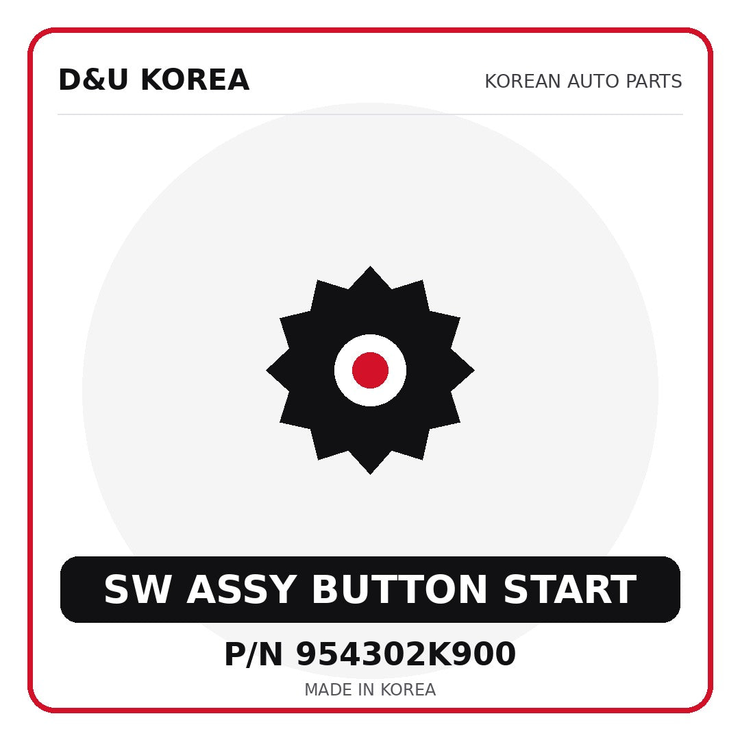 Genuine Mobis SW ASSY BUTTON START 954302K900 for Korean vehicles | D&U Korea