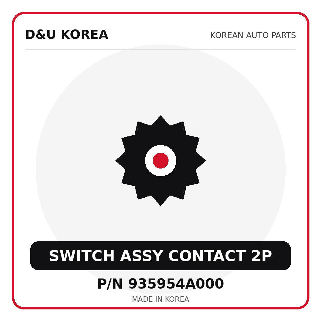 Genuine Mobis SWITCH ASSY CONTACT 2P 935954A000 for Korean vehicles | D&U Korea