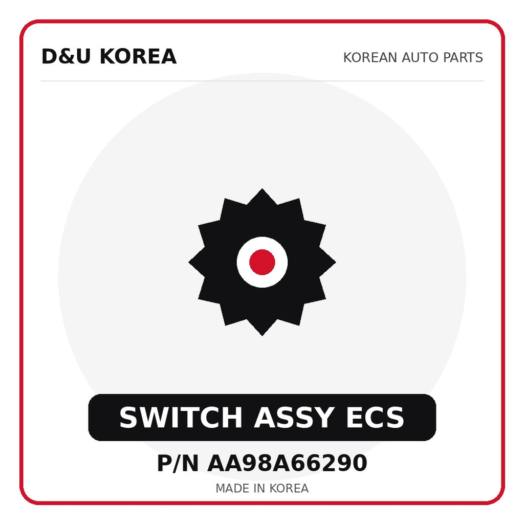 Genuine Mobis SWITCH ASSY ECS AA98A66290 for Korean vehicles | D&U Korea