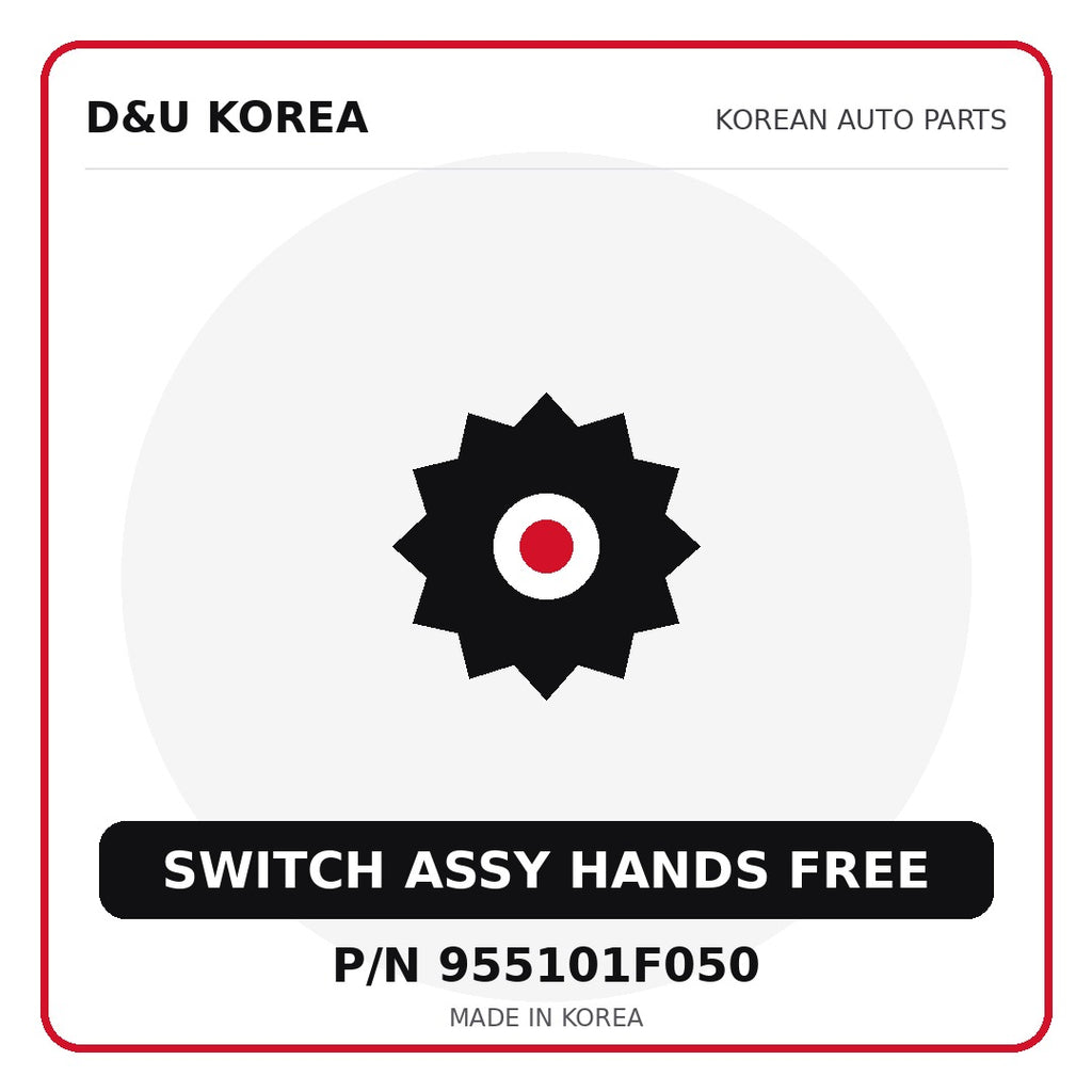 Genuine Mobis SWITCH ASSY HANDS FREE 955101F050 for Korean vehicles | D&U Korea