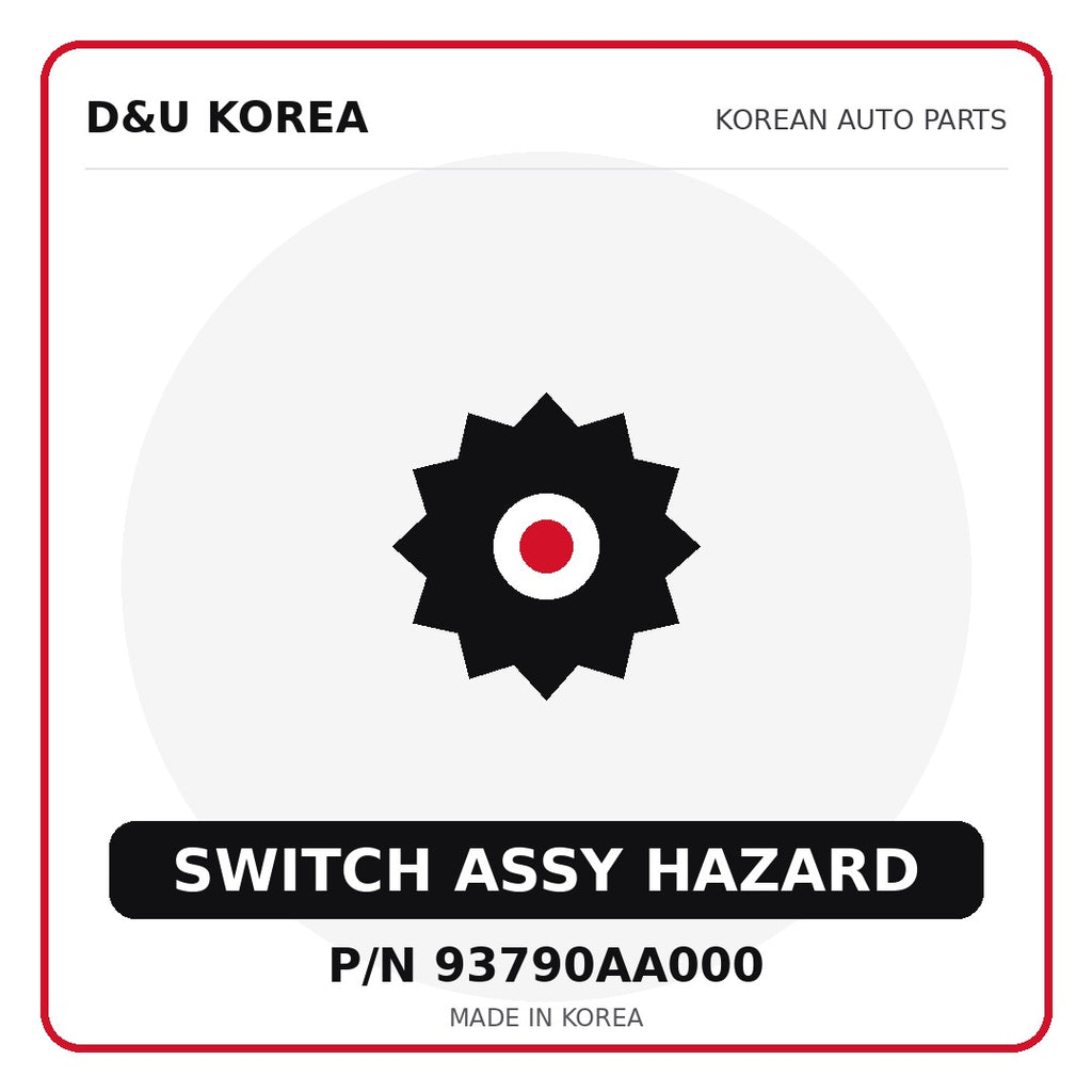 Genuine Mobis SWITCH ASSY HAZARD 93790AA000 for Korean vehicles | D&U Korea