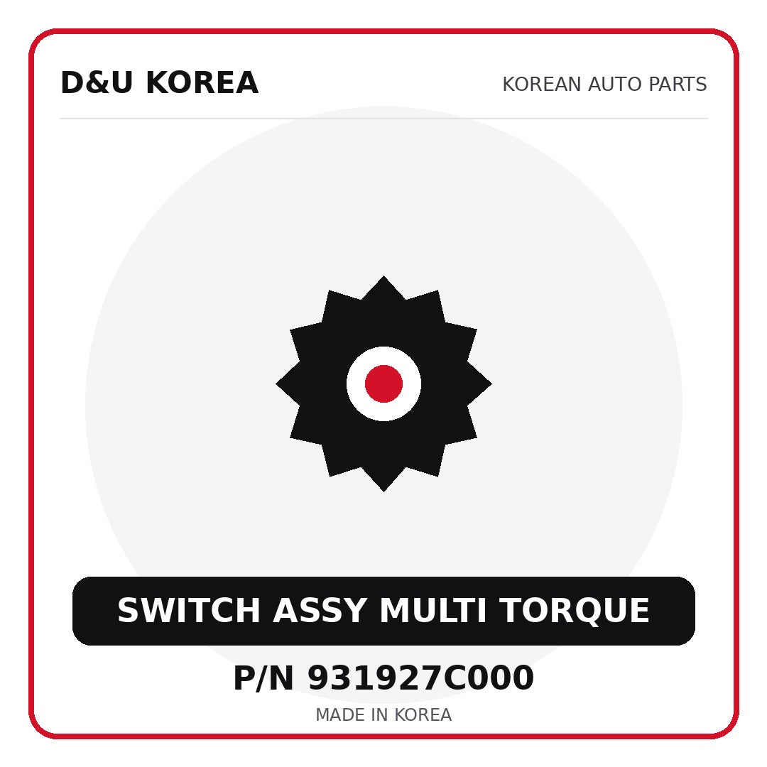 Genuine Mobis SWITCH ASSY MULTI TORQUE 931927C000 for Korean vehicles | D&U Korea