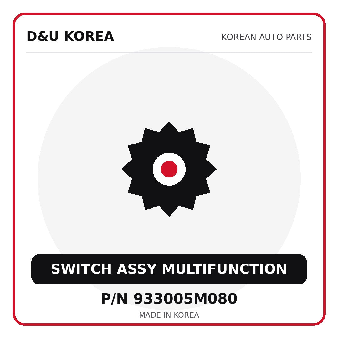 Genuine Mobis SWITCH ASSY MULTIFUNCTION 933005M080 for Korean vehicles | D&U Korea