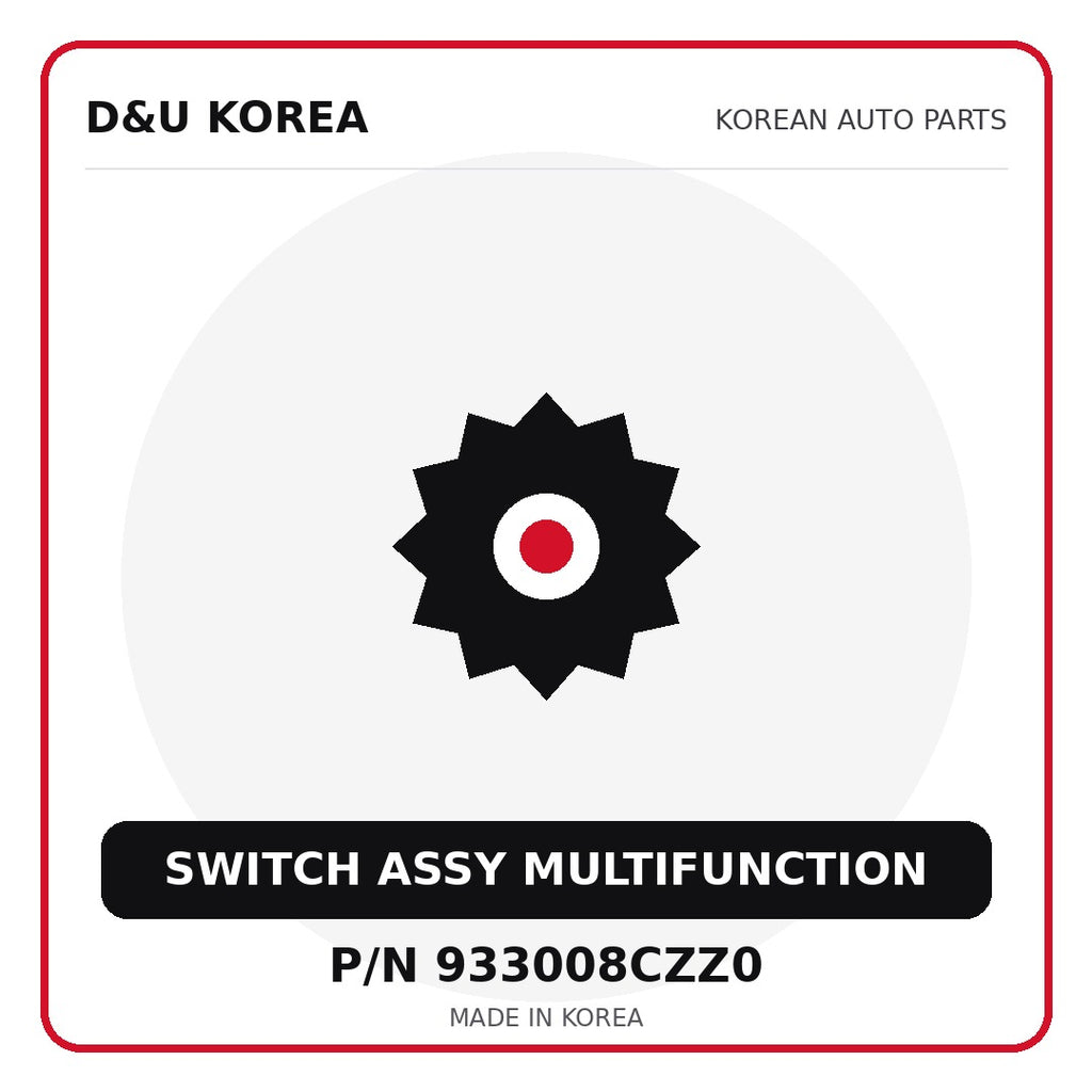 Genuine Mobis SWITCH ASSY MULTIFUNCTION 933008CZZ0 for Korean vehicles | D&U Korea