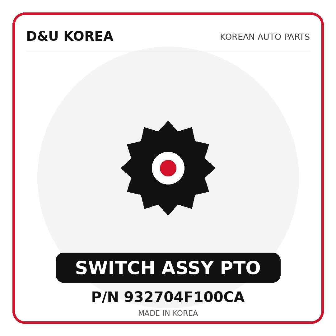 Genuine Mobis SWITCH ASSY PTO 932704F100CA for Korean vehicles | D&U Korea