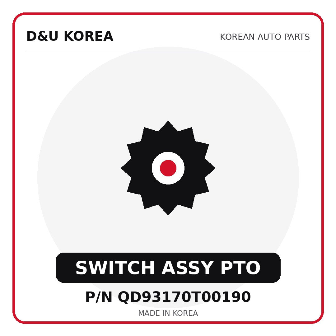 Genuine Mobis SWITCH ASSY PTO QD93170T00190 for Korean vehicles | D&U Korea