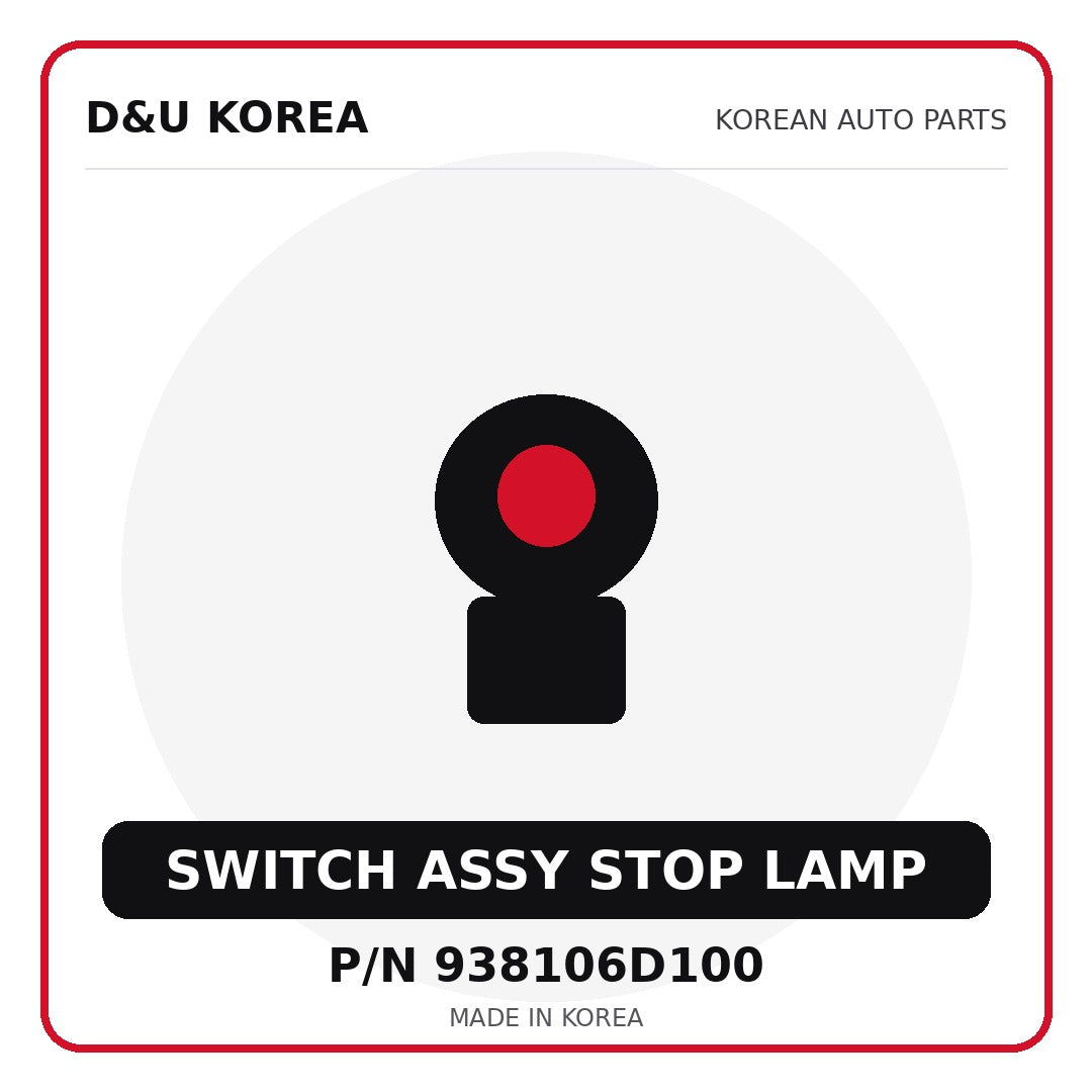 Genuine Mobis SWITCH ASSY STOP LAMP 938106D100 for Korean vehicles | D&U Korea