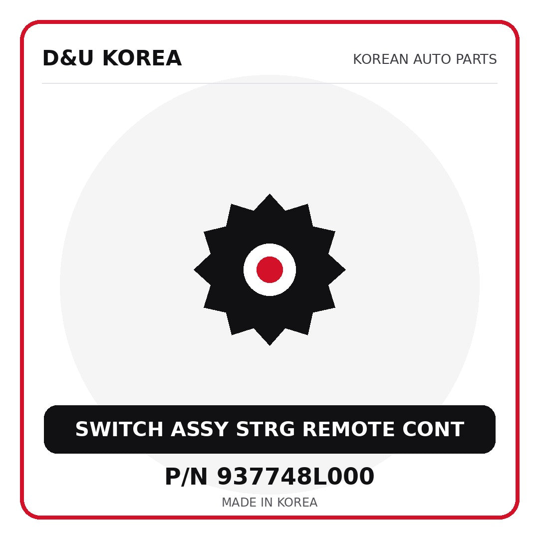 Genuine Mobis SWITCH ASSY STRG REMOTE CONT 937748L000 for Korean vehicles | D&U Korea