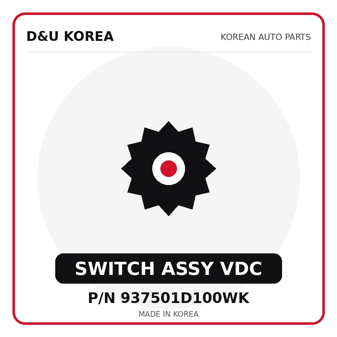 Genuine Mobis SWITCH ASSY VDC 937501D100WK for Korean vehicles | D&U Korea