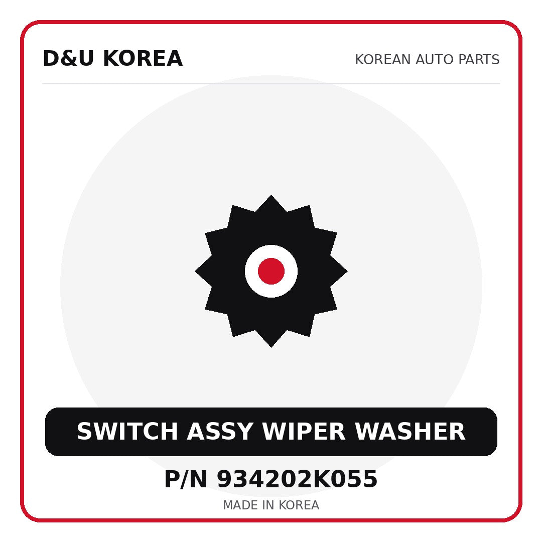 Genuine Mobis SWITCH ASSY WIPER WASHER 934202K055 for Korean vehicles | D&U Korea
