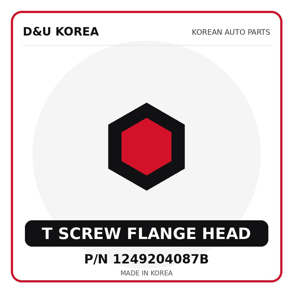 Genuine Mobis T SCREW FLANGE HEAD 1249204087B - Korean auto parts from D&U Korea