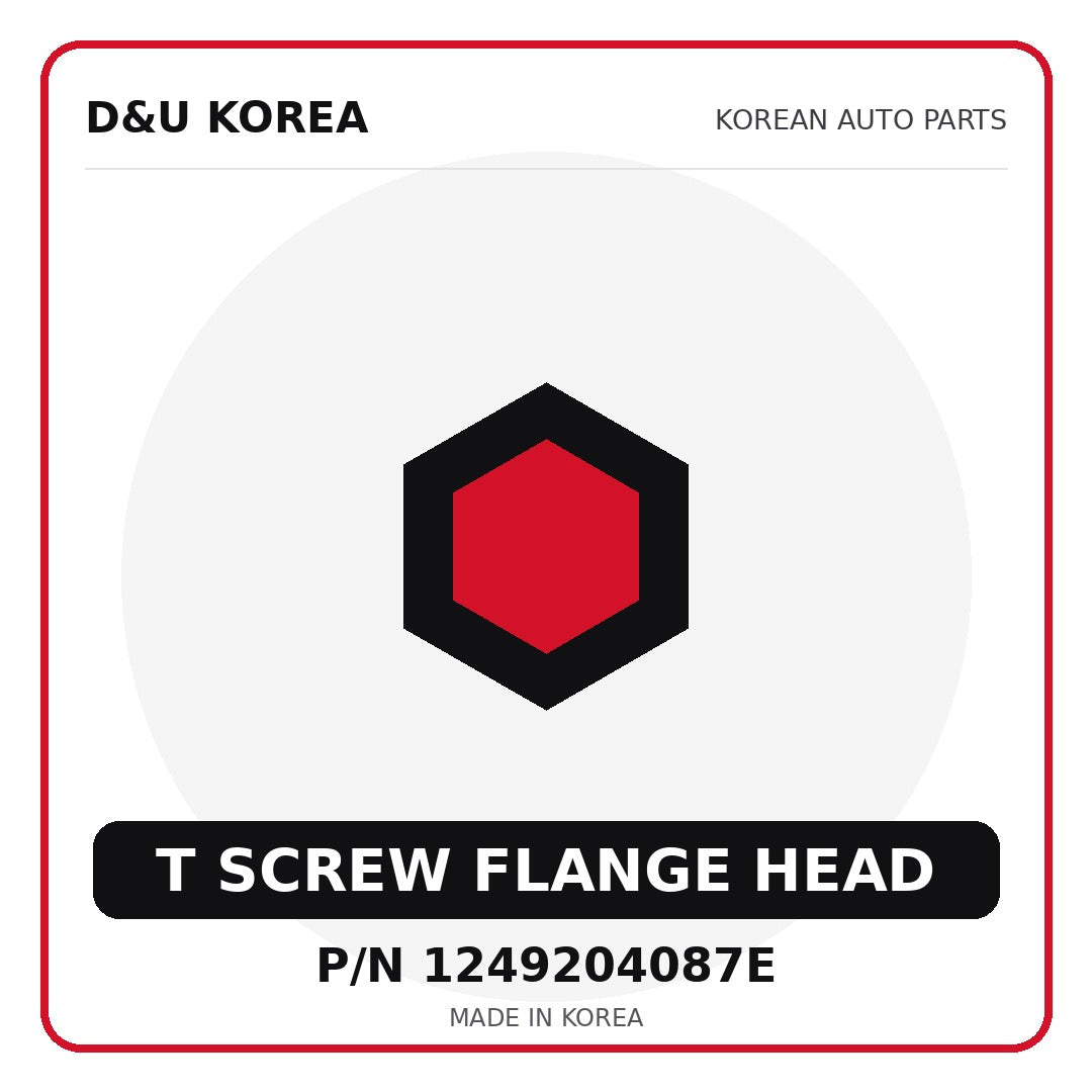 Genuine Mobis T SCREW FLANGE HEAD 1249204087E - Korean auto parts from D&U Korea