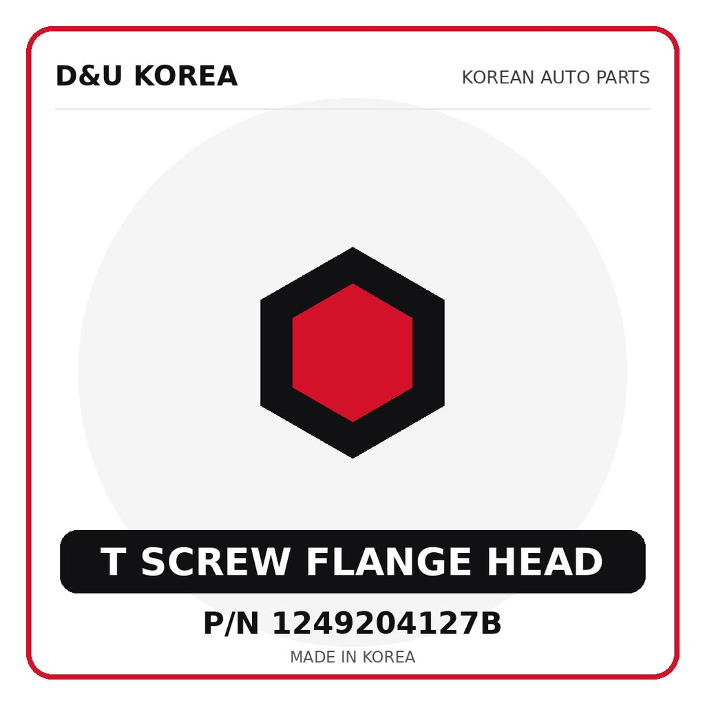 Genuine Mobis T SCREW FLANGE HEAD 1249204127B - Korean auto parts from D&U Korea