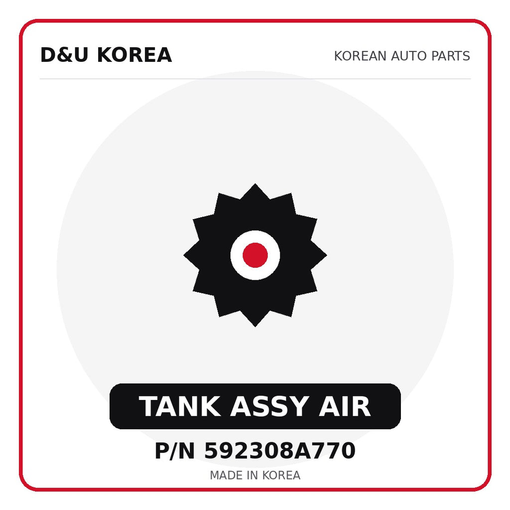 Genuine Mobis TANK ASSY AIR 592308A770 - Korean auto parts from D&U Korea