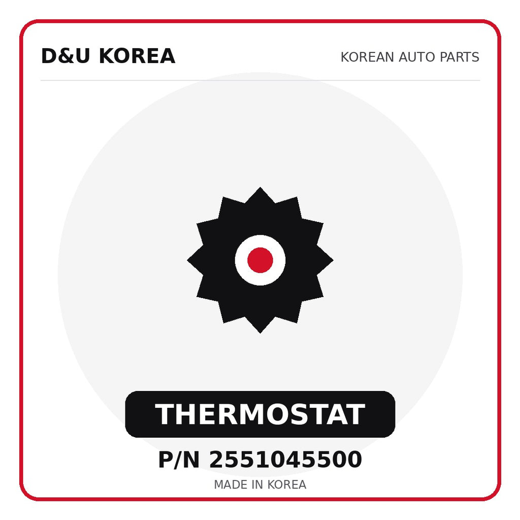 Genuine Mobis THERMOSTAT 2551045500 - Korean auto parts from D&U Korea