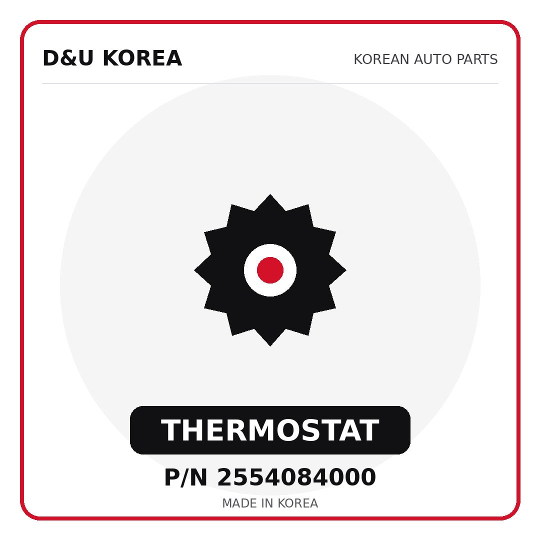 Genuine Mobis THERMOSTAT 2554084000 - Korean auto parts from D&U Korea