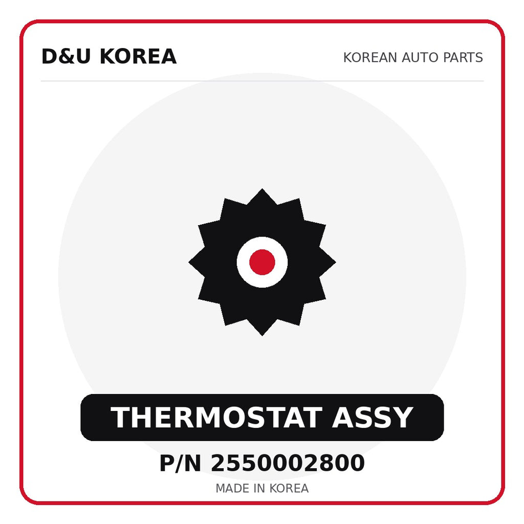 Genuine Mobis THERMOSTAT ASSY 2550002800 - Korean auto parts from D&U Korea