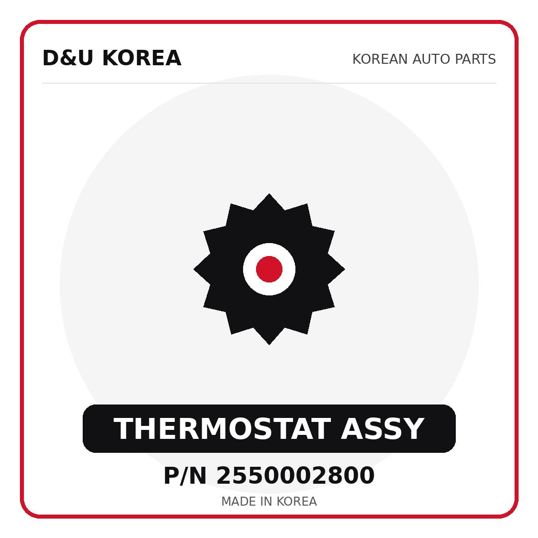 Genuine Mobis THERMOSTAT ASSY 2550002800 - Korean auto parts from D&U Korea