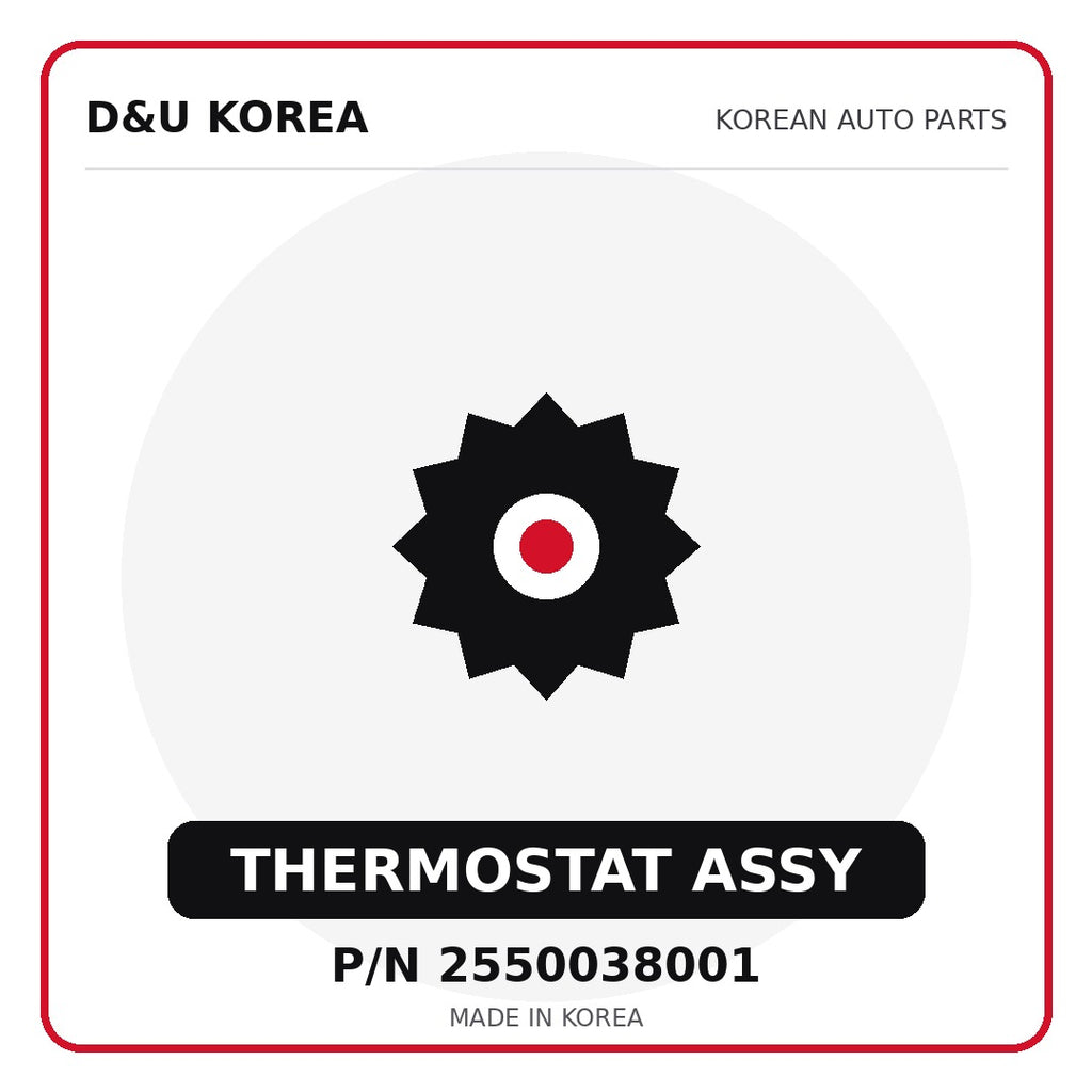 Genuine Mobis THERMOSTAT ASSY 2550038001 - Korean auto parts from D&U Korea