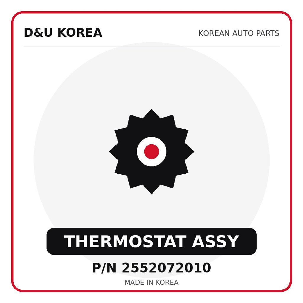 Genuine Mobis THERMOSTAT ASSY 2552072010 - Korean auto parts from D&U Korea