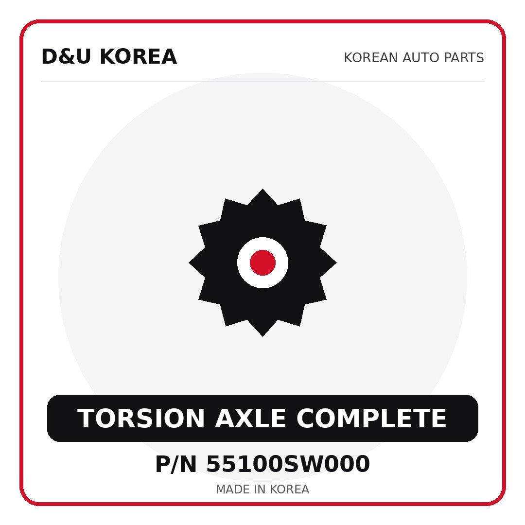 Genuine Mobis TORSION AXLE COMPLETE 55100SW000 - Korean auto parts from D&U Korea